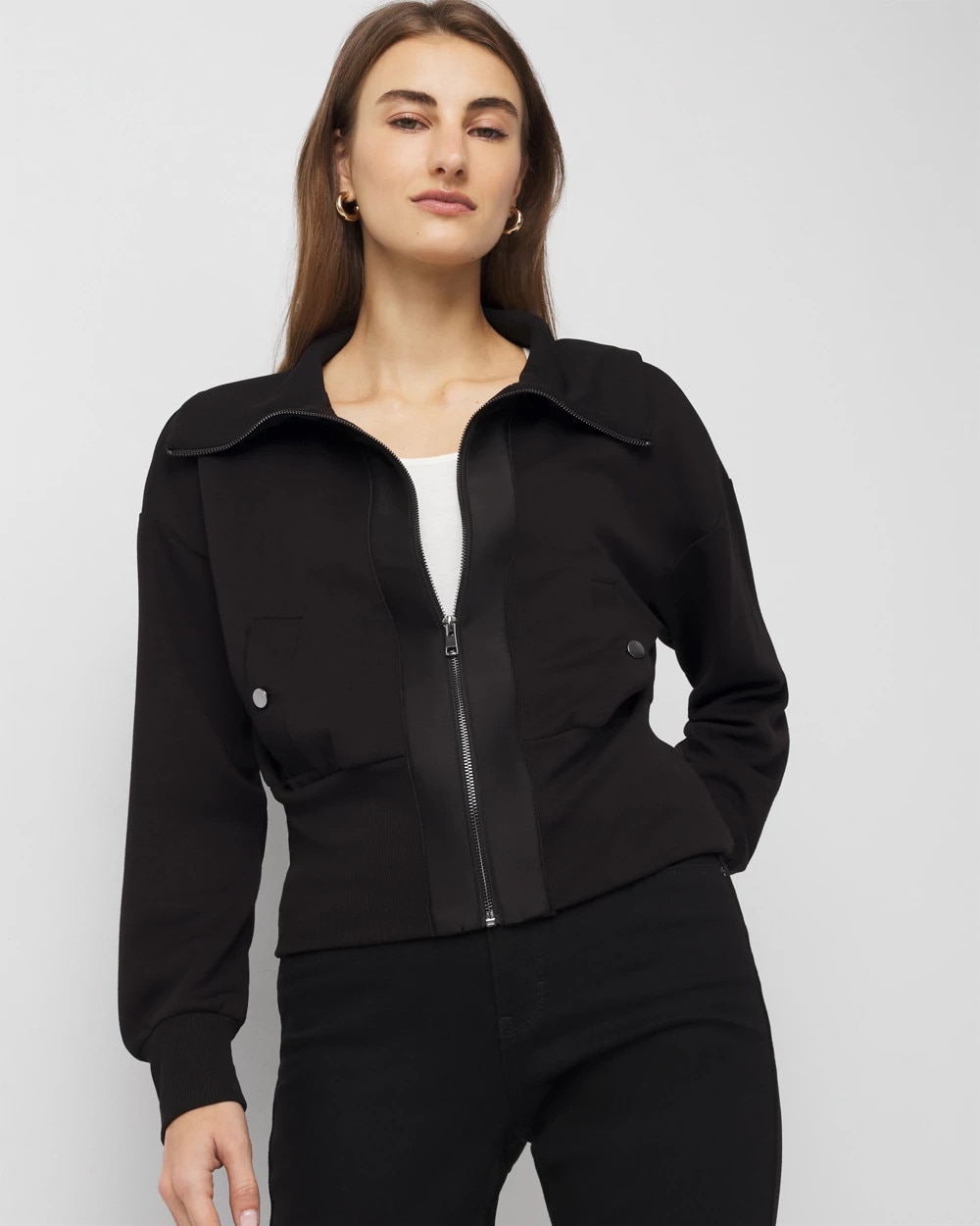 Eve 花嵐 ジップアップジャケット black L Eve 花嵐 Zip up Jacket (black) Behind Her Eyes Eve Hewson Jacket